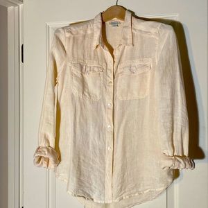 Sundance linen blouse only wore once color is a soft pink